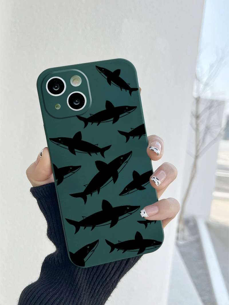 Sharks Graphic Silicon Phone Case For Iphone 14 13 12 11 Pro Temu New
