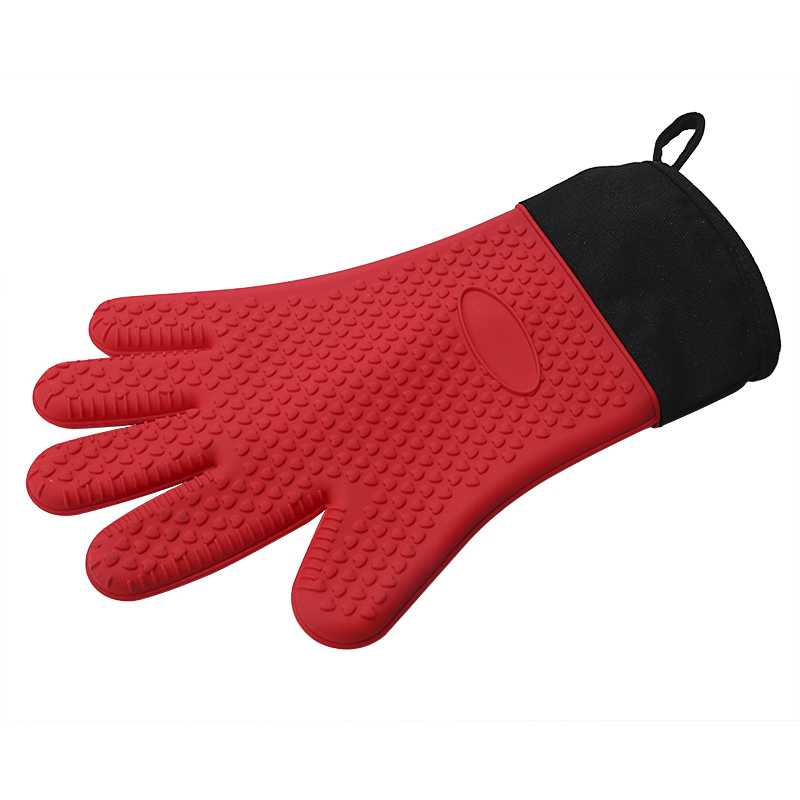 Silicone Red Oven Mitts