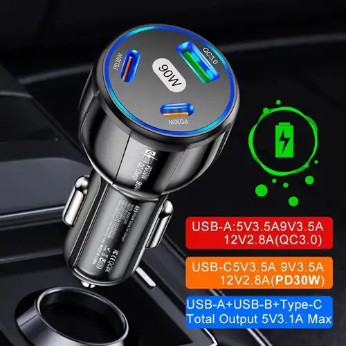 Retractable Car Charger Fast Charge retractable Cables And 2 - Temu