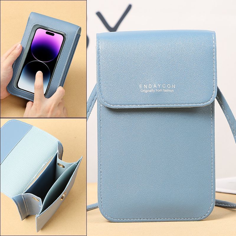 Touch Screen Mobile Phone Bag, Mini Pu Leather Crossbody Bag, Women's  Versatile Flap Purse - Temu