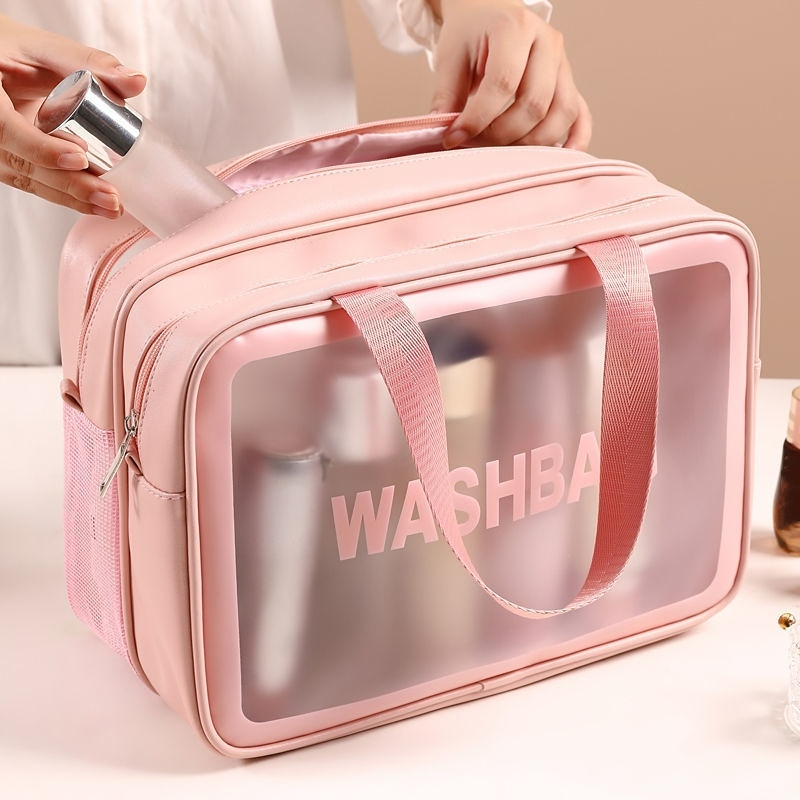 Portable Makeup Bag, Cosmetic Storage Bag With Zipper And Handle,  Waterproof Toiletry Bag For Travel - Temu United Arab Emirates