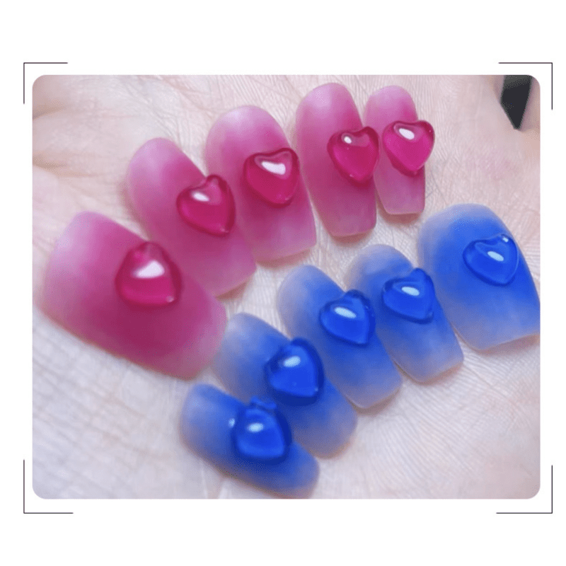 100pcs 3D Color Change Acrylic Flower Nail Decorations Colorful Flower  Resin Nail Charms 6MM Acrylic Five