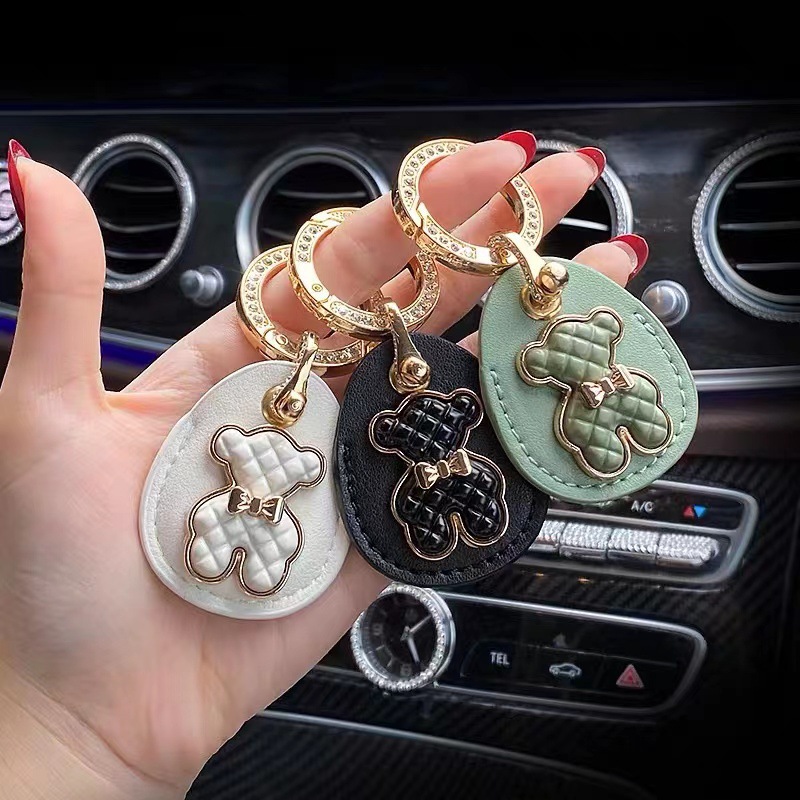 Cute Bear Keychain Pu Leather Airtag Id Card Holder Air Tags Purse Bag  Backpack Car Key Charm Earbud Case Accessory Women Girls Gift - Temu  Australia