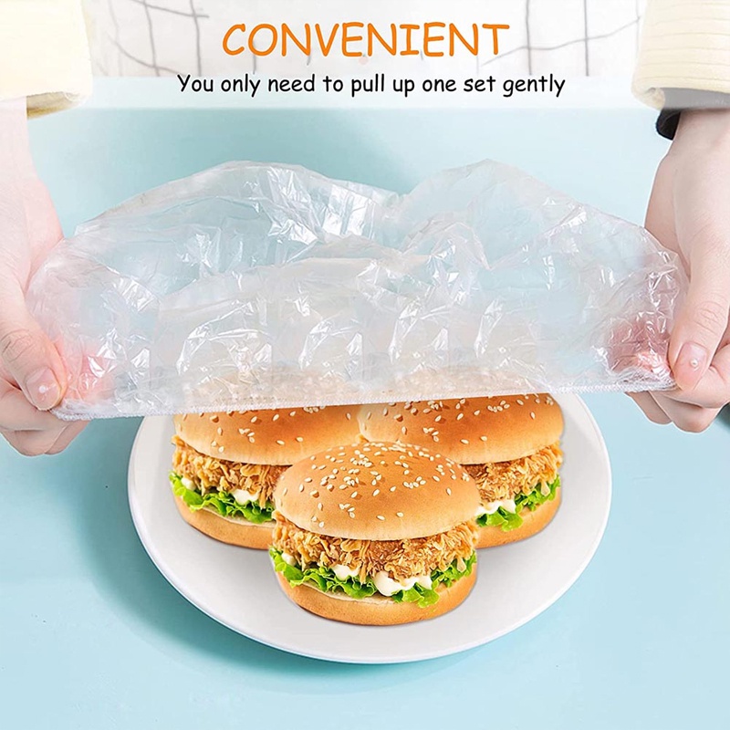 100Pcs/lot Disposable Bowl Cover Wrap Cover Fresh Food Storage