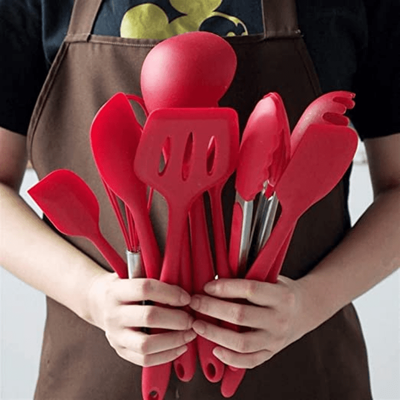 Juego de utensilios de cocina de silicona de 11 piezas resistente al calor