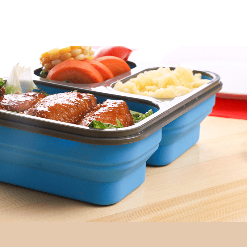 Boîte à Lunch en Silicone Pliable Rétractables Conteneurs de Stockage de  Nourriture Bol Saladier avec Couvercle Boîtes de Rang[256]