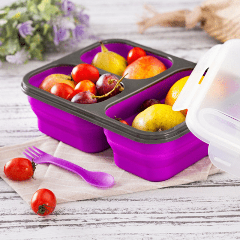 Food Grade Silicone Collapsible Bowl Lunch Box - Portable Silicone