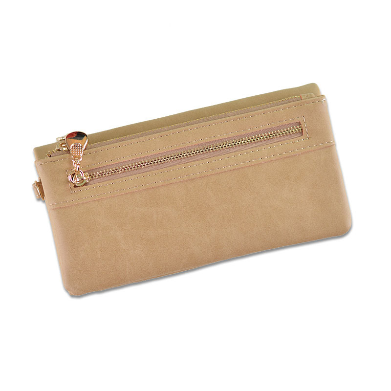 Classic Bifold Long Wallet Solid Color Coin Purse Versatile - Temu