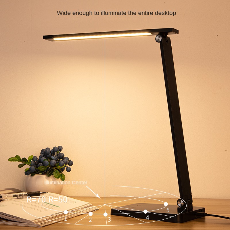 Touch Control Dimmable Led Desk Lamp Usb Type c Power Cord - Temu