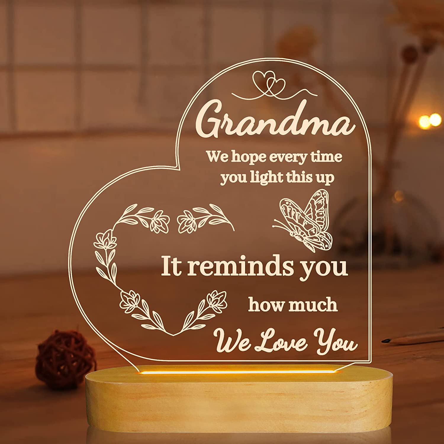 Quaintir Grandma Gifts, Grandma Birthday Gifts, Engraved Night Light,  Christmas Gifts for Grandma fr…See more Quaintir Grandma Gifts, Grandma  Birthday