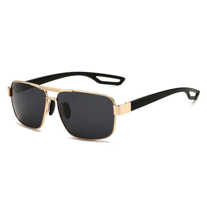 Police Gold Square Sunglasses for Men