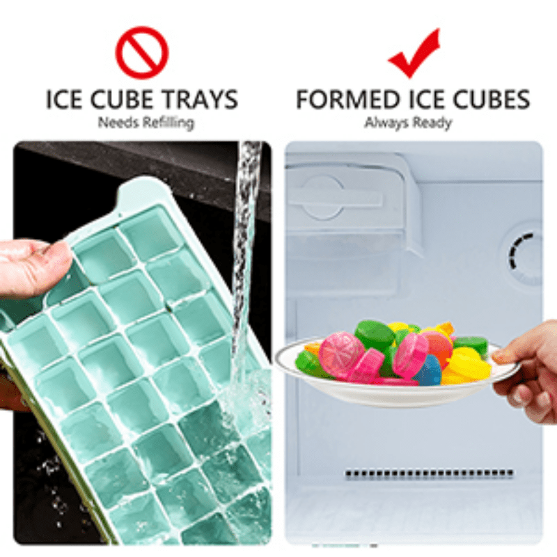 Caja de cubitos de hielo reutilizables. Cubitos de hielo de piedra