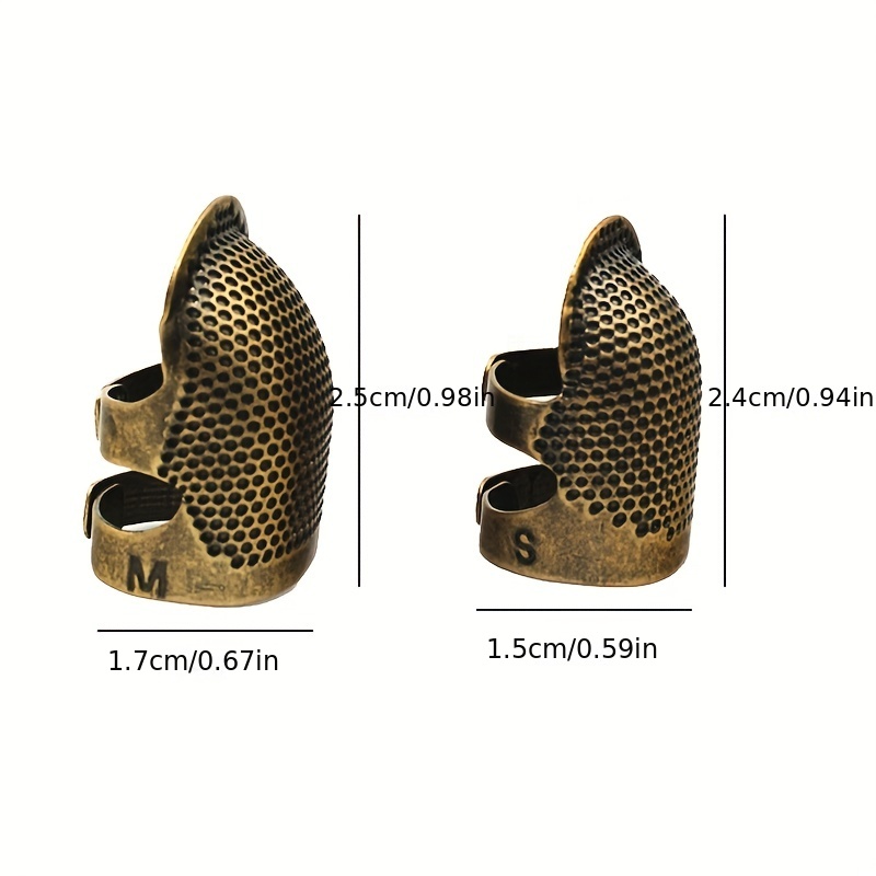 Sewing Metal Thimble 2 Pcs - Fingertip Protection for Hand Sewing and  Quilting - Tailor Tools Thimble