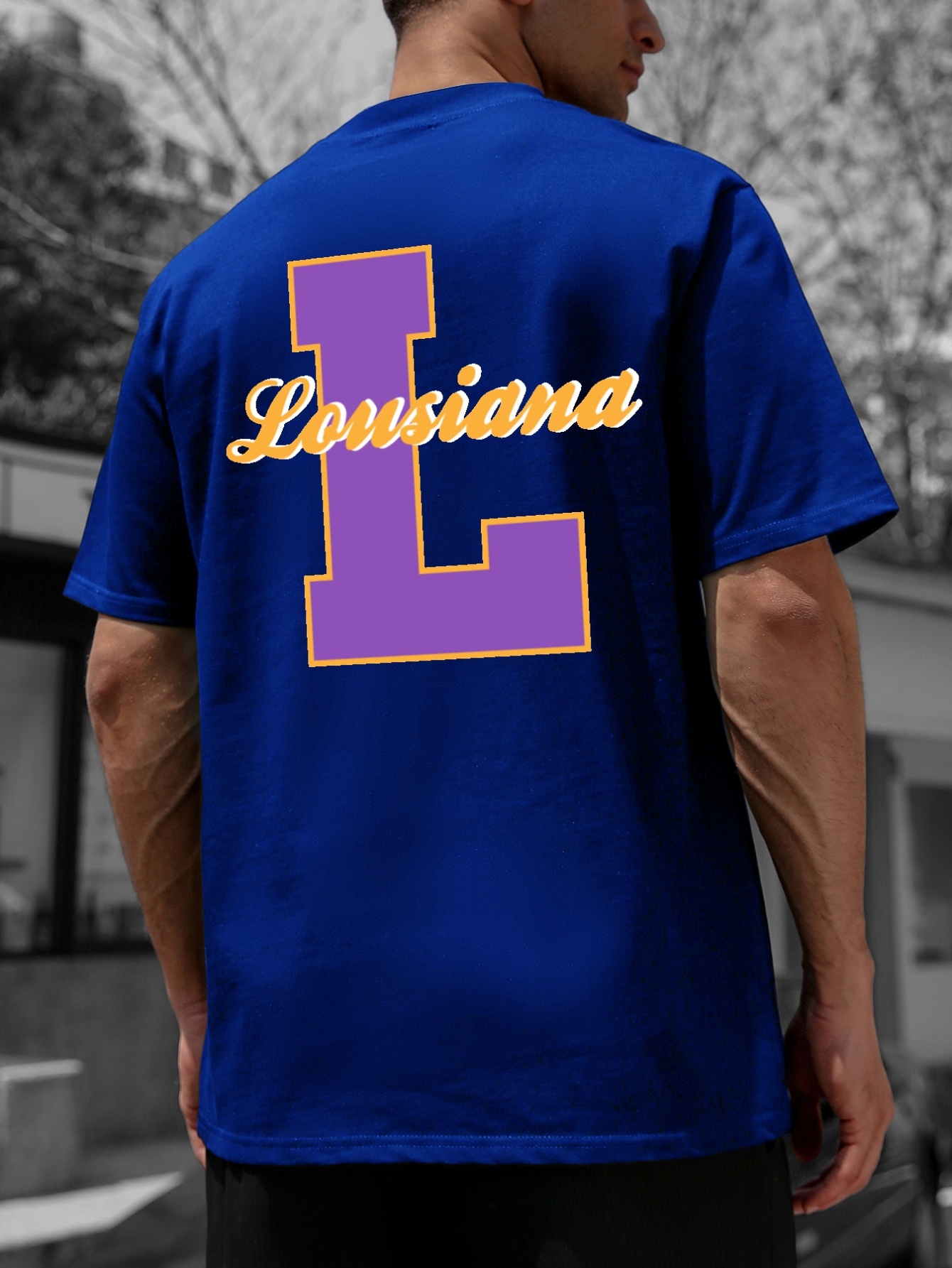 Louisiana Can - Purple T-shirt Short Sleeve