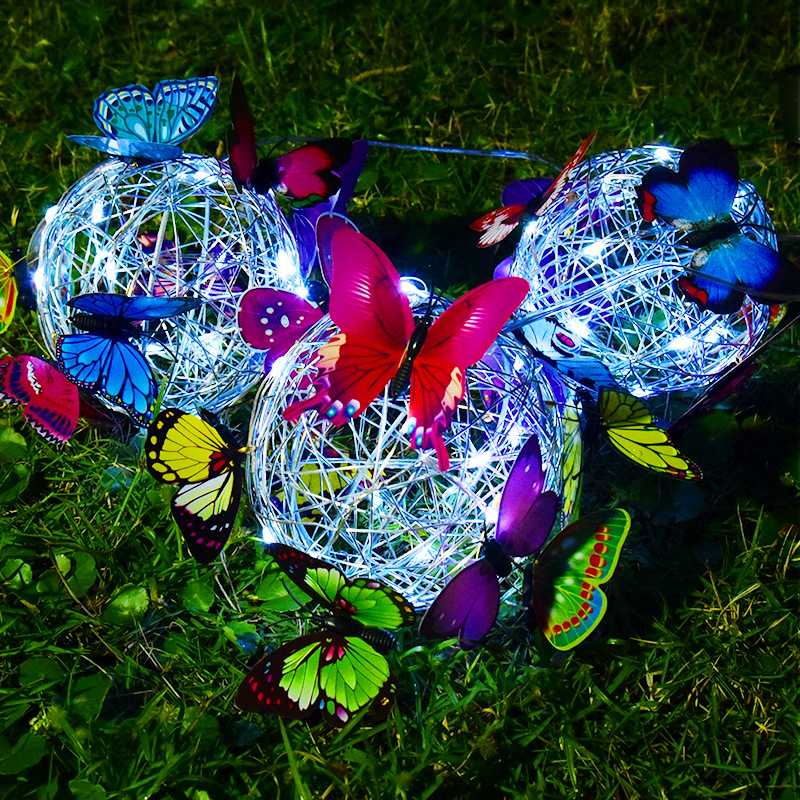 Led Solar Butterfly Ball Light, Outdoor Hanging Light, Yard Garden  Decoration, Simulation Butterfly Hanging Tree Light, Temu Australia