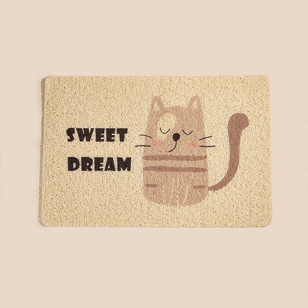 Dimolan Cat Litter Mat,Super Cute Cat Feeding Placemat for Puppy Pet Food Catching,Water-Resistant,Durable and Easy to Clean.