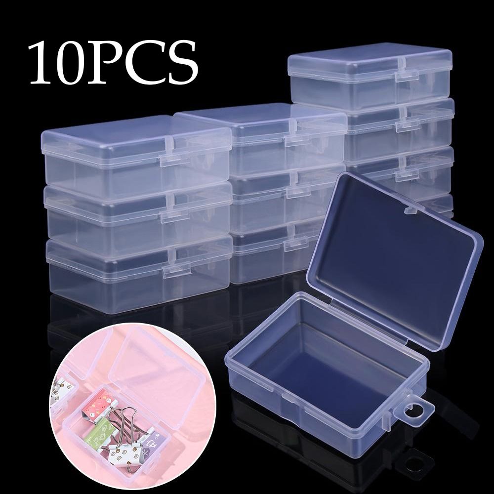 Mini cajas rectangulares de plástico transparente para guardar joyas, caja  de embalaje para pendient Tan Jianjun unisex