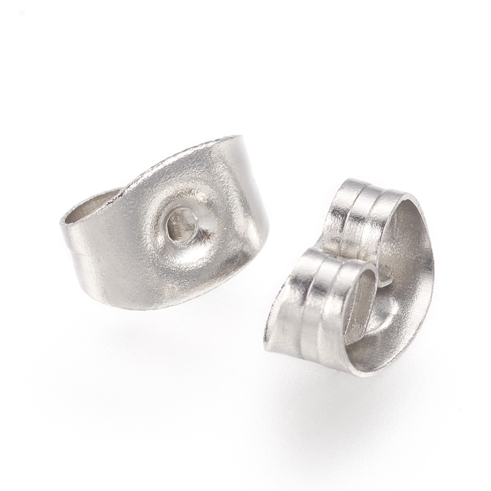 Surgical Stainless Steel Ear Nuts Earring Stoppers Post Stud - Temu