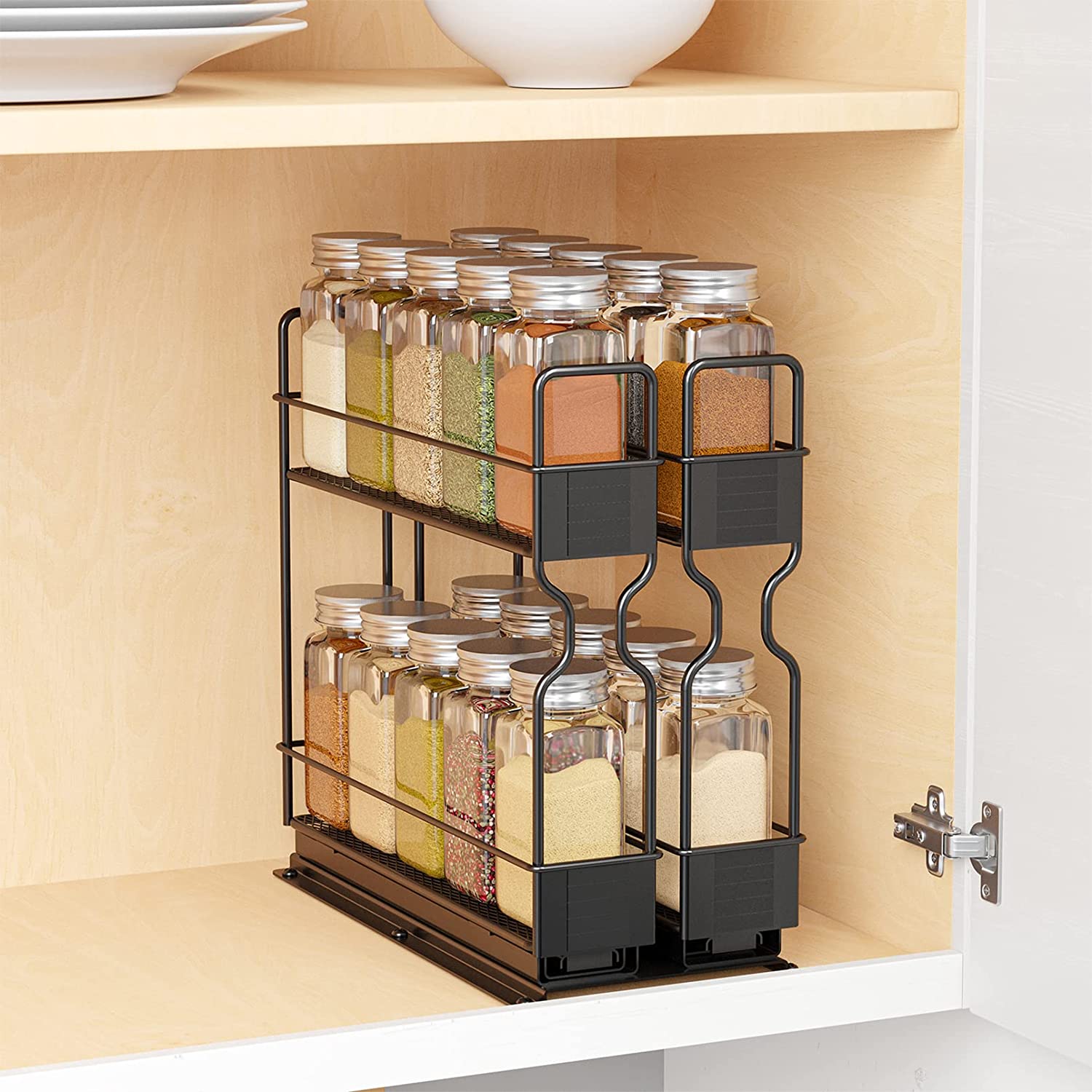 Seasoning Bottle Storage Rack Kitchen Organizer Pull Out Spice Rack Organizer