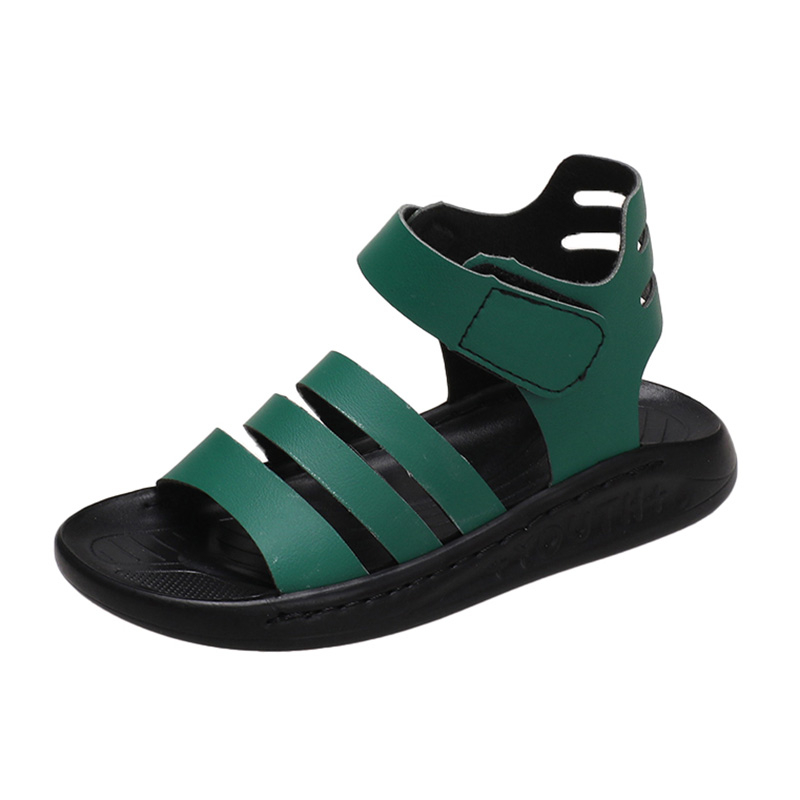 Boys Girls Hook And Loop Roman Sandals Wear resistant Non - Temu