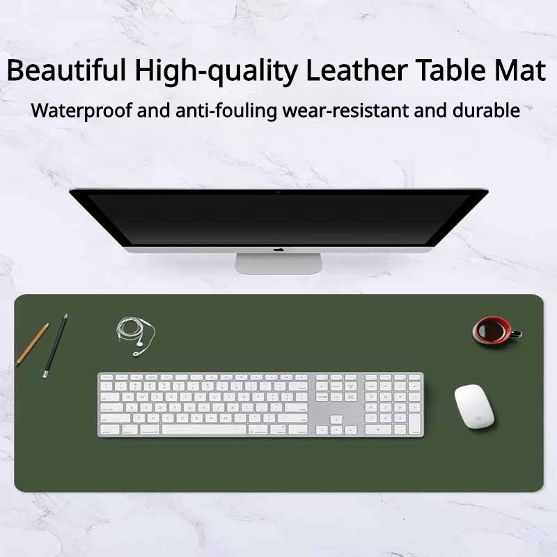 Desk Pad Tan Leather, Desk Mat, Mouse Keyboard Pad, Blotter