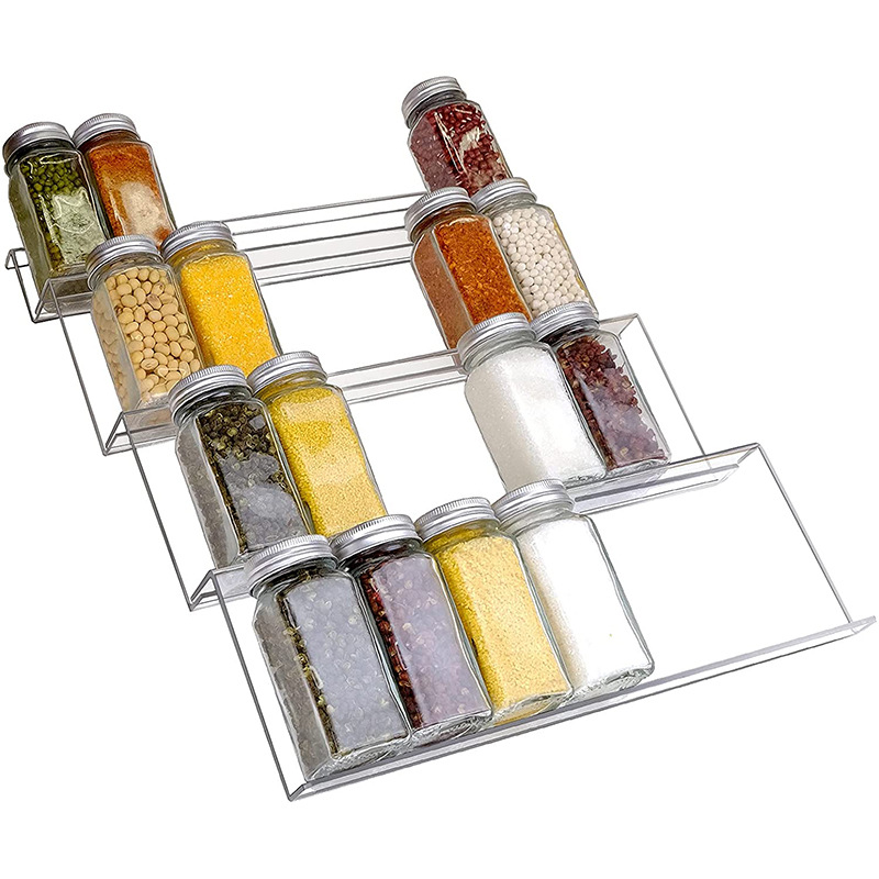 Organisateur d'épices avec tiroirs, étagère de rangement, tiroir en  acrylique, 4