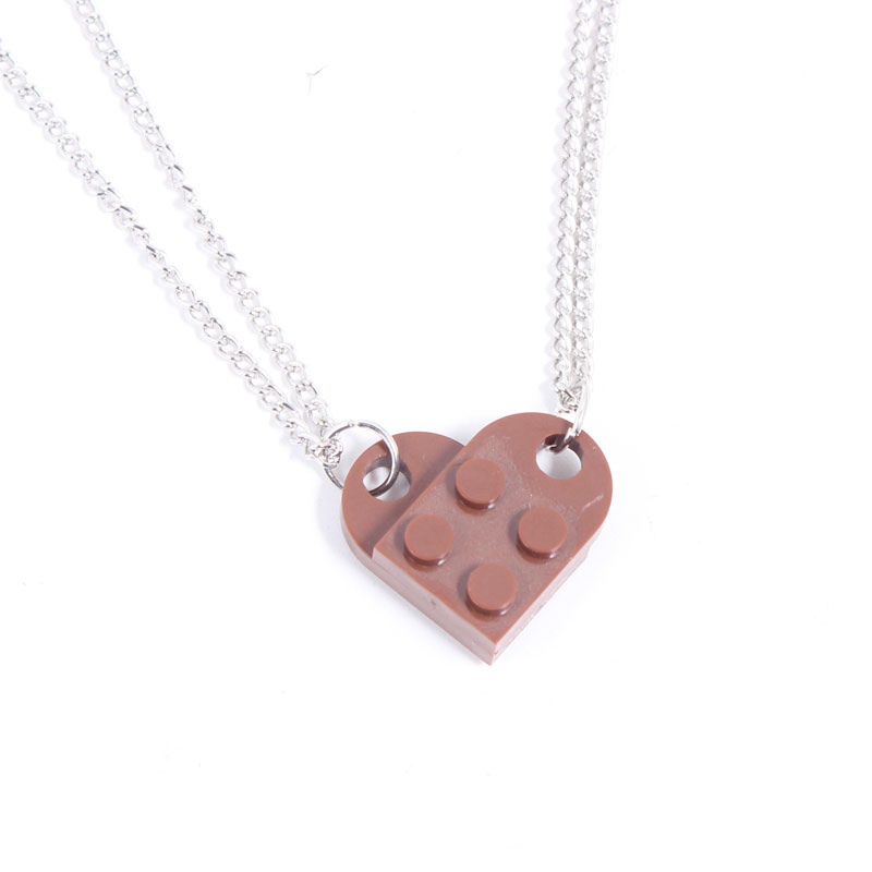 Cute Love Heart Brick Pendant Necklace Couples Friendship - Temu