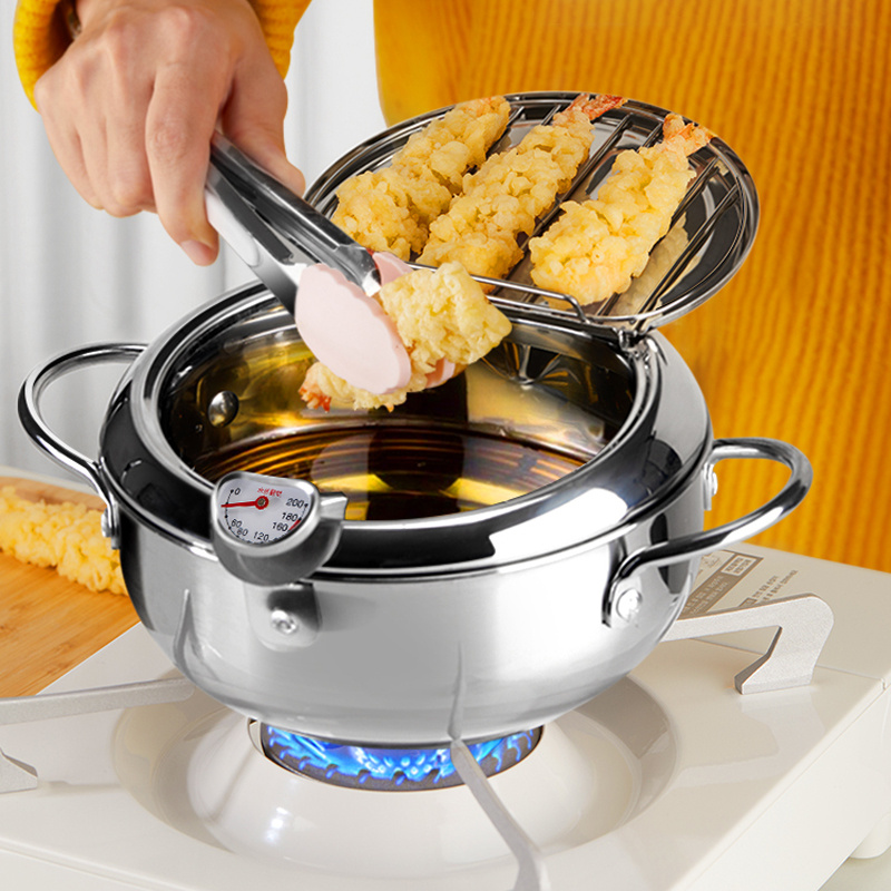 Deep Fryer 304 Stainless Steel Fryer With Frying Basket Auxiliary