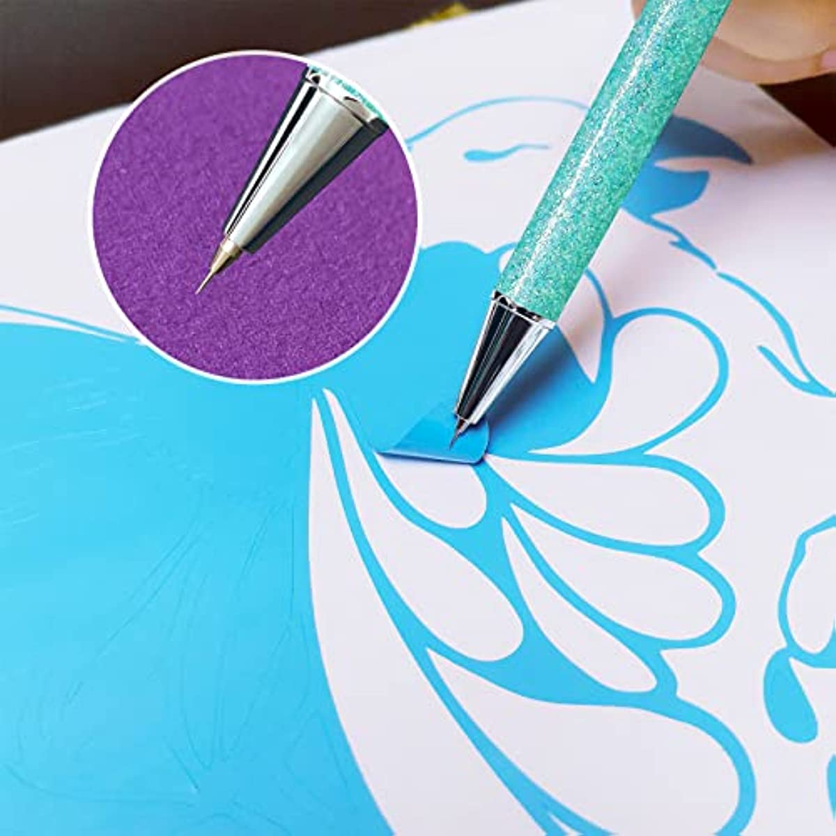 Glitter Air Release Weeding Tool Pin Pen Vinyl Installation, Anti