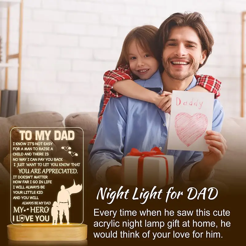 Dad Birthday Gift Father's Day Husband Gifts 3d Night - Temu