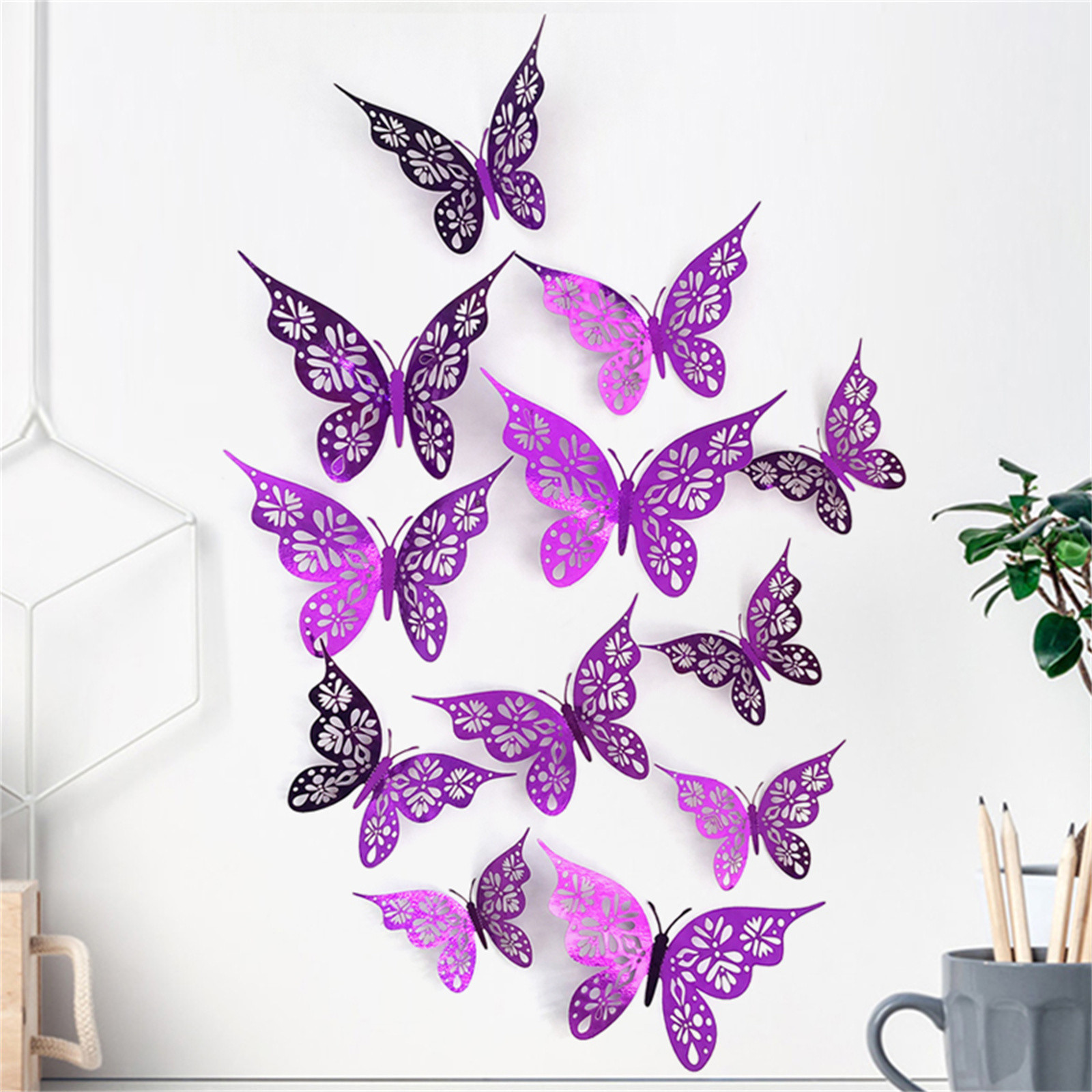 Set de 12 Mariposas Decorativas