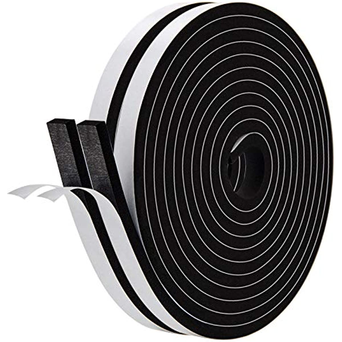 2 Rolls Weather Stripping,1/4 Inch Wide X 1/8 Inch Thick Foam Seal Tape  High Density Foam Strip Self Adhesive,Closed Cell Foam Tape Seal Strip,16  Feet