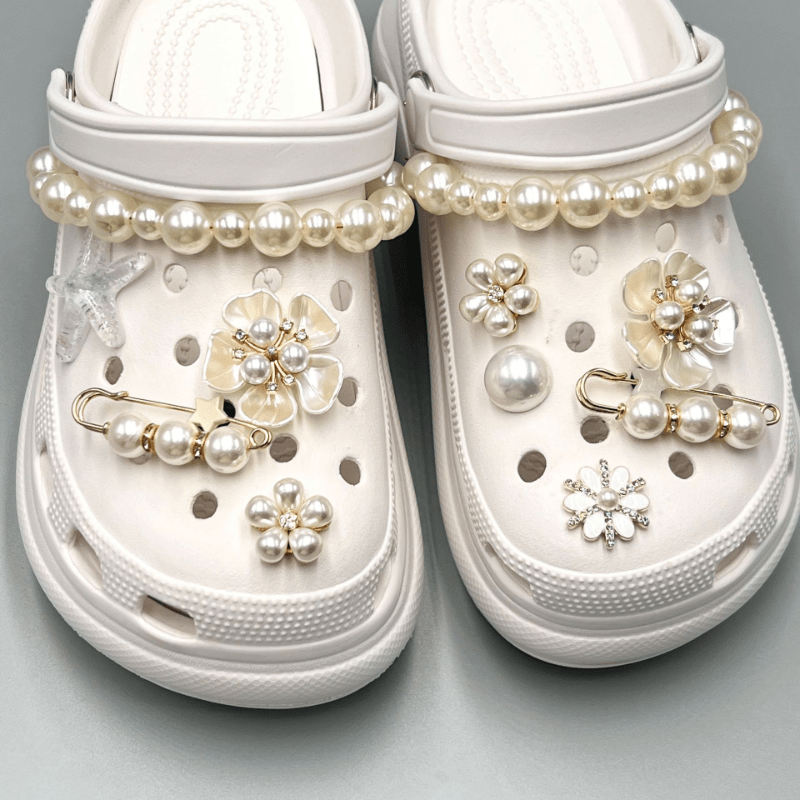 Shoe For Charms For Girls Women Designer Jewelry Shoe Charms Pearl