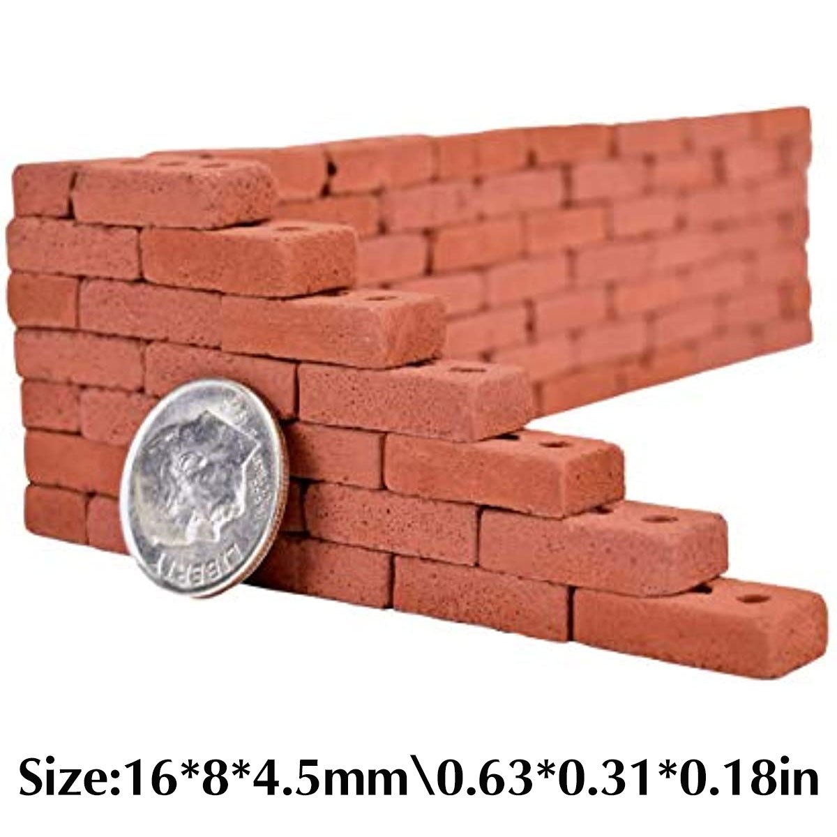 1:16 Acacia Grove Real Mini Red Bricks Diy Fake Bricks Model - Temu