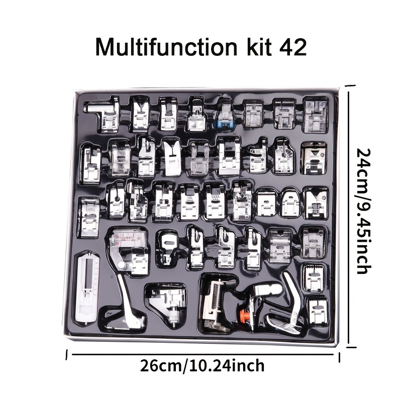 Mgaxyff 15Pcs Presser Foot for Brother Janome Singer Multifunctional Sewing  Machine Accessories Kit, Sewing Presser Foot Set, 15Pcs Sewing Presser Foot  