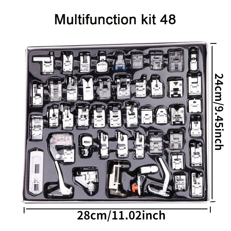 Mgaxyff 15Pcs Presser Foot for Brother Janome Singer Multifunctional Sewing  Machine Accessories Kit, Sewing Presser Foot Set, 15Pcs Sewing Presser Foot  