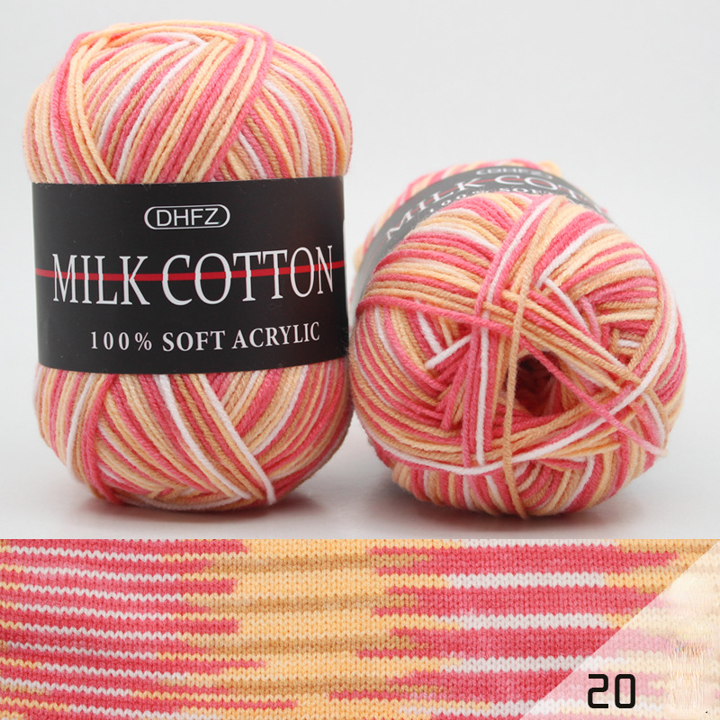 50g Milk Cotton Crochet Yarn for Crocheting and Knitting Craft