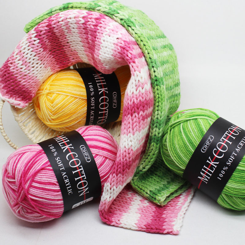 1 Volume Milk Sweet Soft Cotton Knitting Wool Yarn Thick - Temu