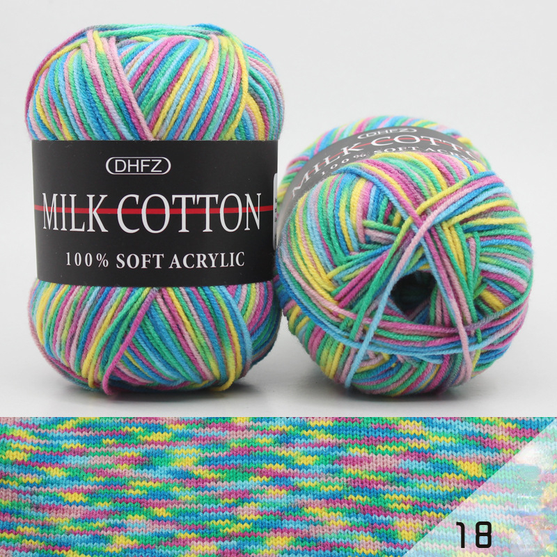 1skein Colorful Milk Cotton Yarn For Diy Crocheting And - Temu