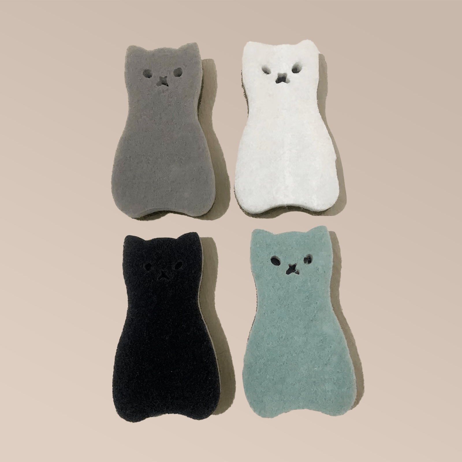 Kitty Scrub Sponges - Set of Three (Scratch free)