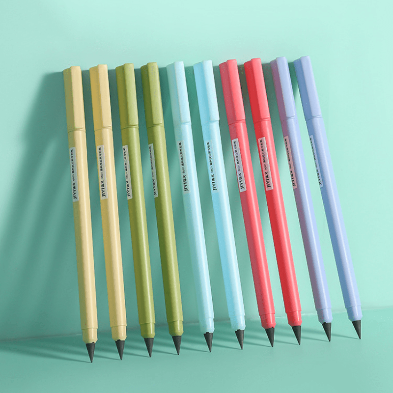 12/24pcs Round Wooden Pencils 2 HB Pencils With Silvery Eraser Blank Cool  Pencils Kids Pencils Wood Unsharpened Pencil For School Drawing Sketching