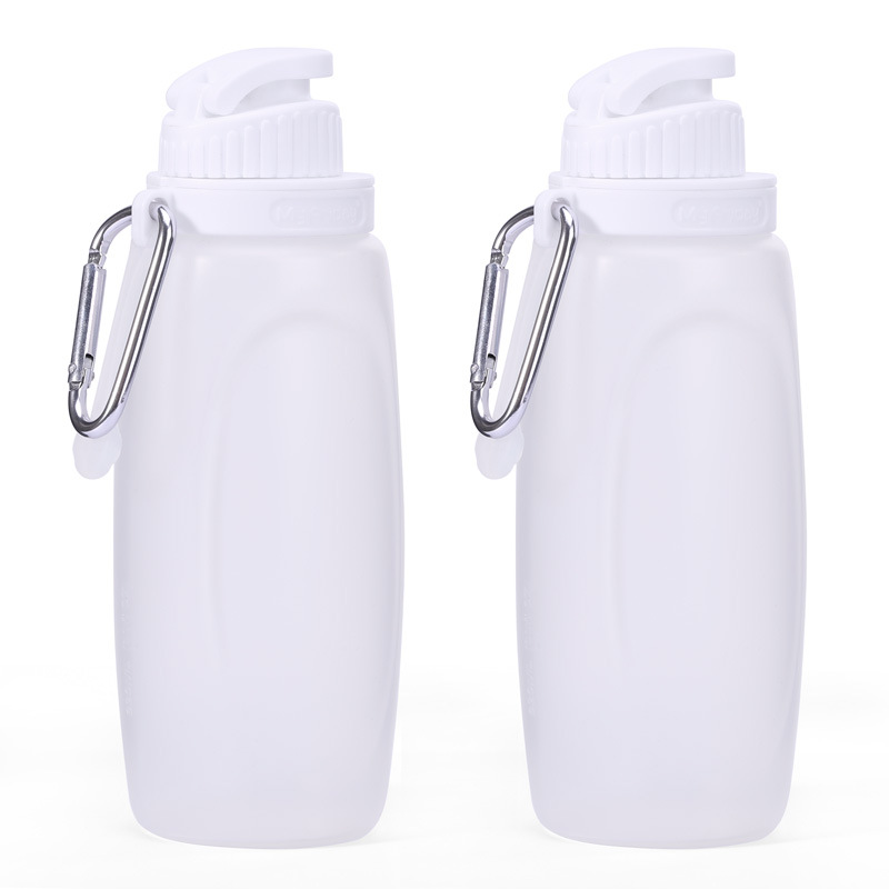 500ml Silicone Foldable Water Bottle 500ml Top Grade Silicone Water Bottles  for Travel Outdoor Sport Drop