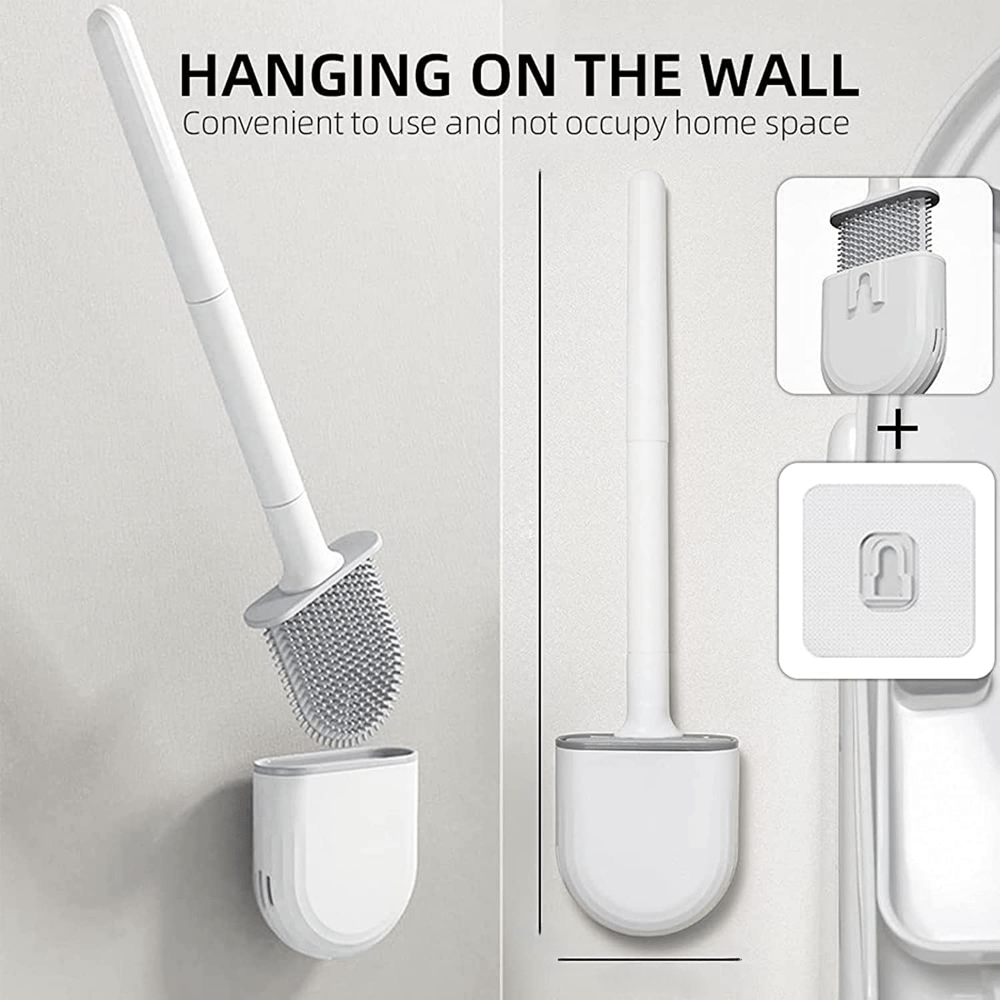 Silicone Toilet Brush Home Bathroom Wall Hanging Free - Temu
