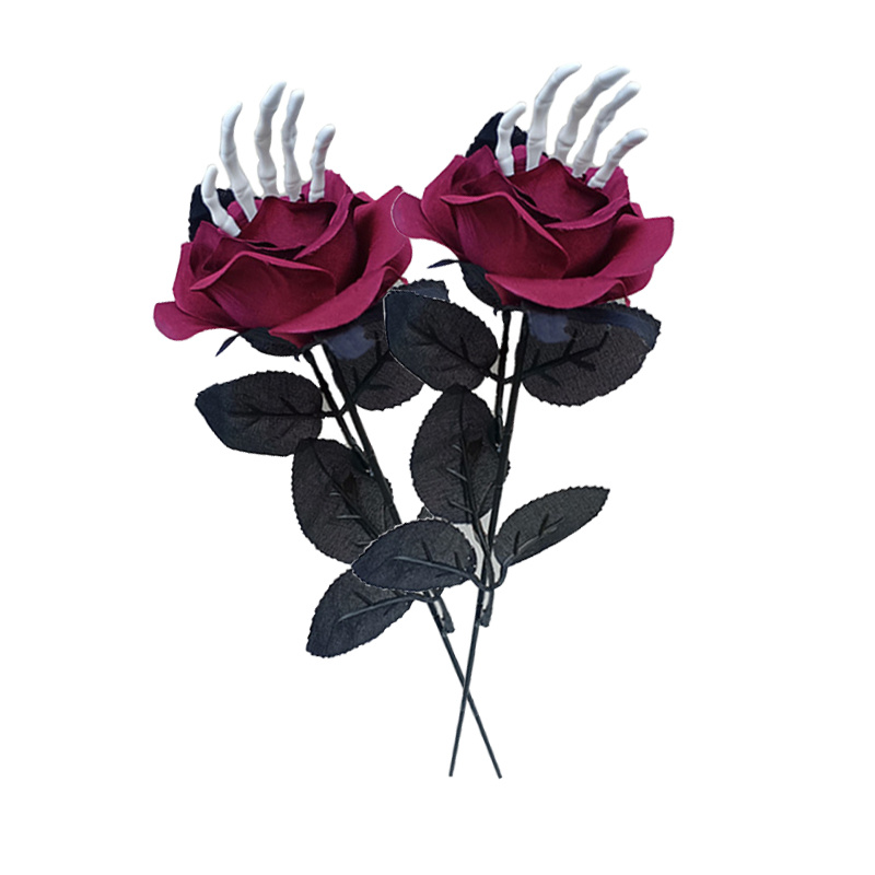 Gothic Style Simulation Flower Red And Black Simulation - Temu