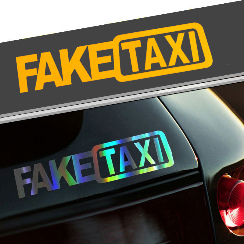 1 Stück Gefälschter Taxi-Autoaufkleber, Auto, Wasserfest, Vinyl, Lustiges  Aufkleber-Emblem, Auto-Stoßstange, Kotflügel, Fenster, SUV, LKW,  Motorräder