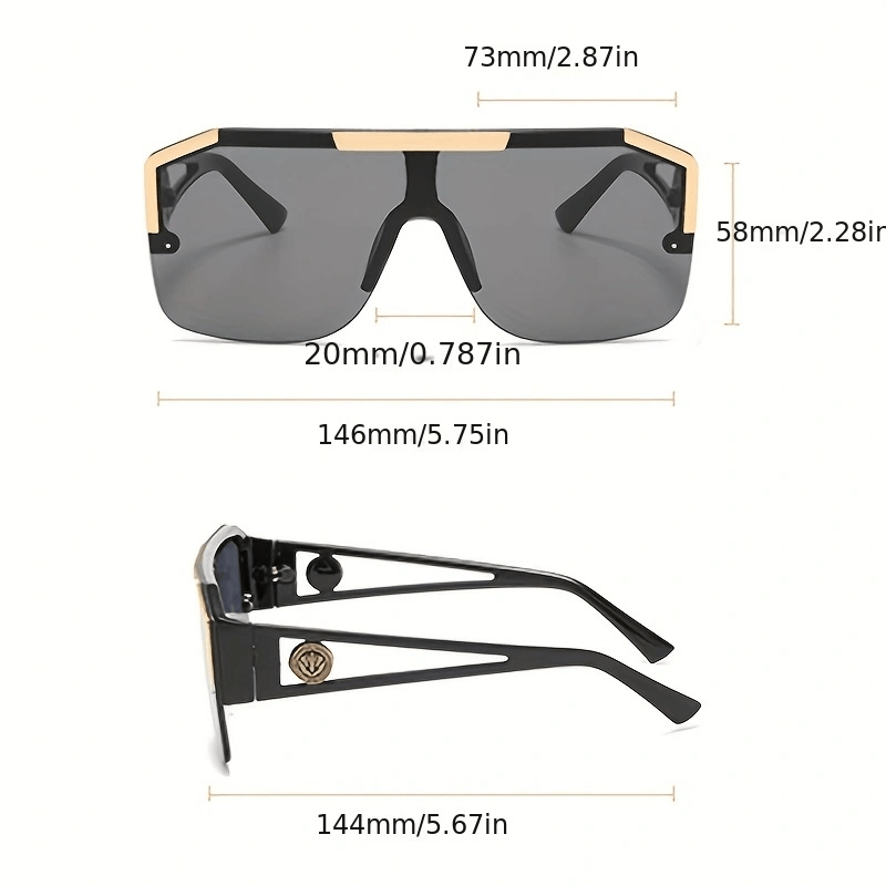 Men's UV400 One Piece Driving Sunglasses