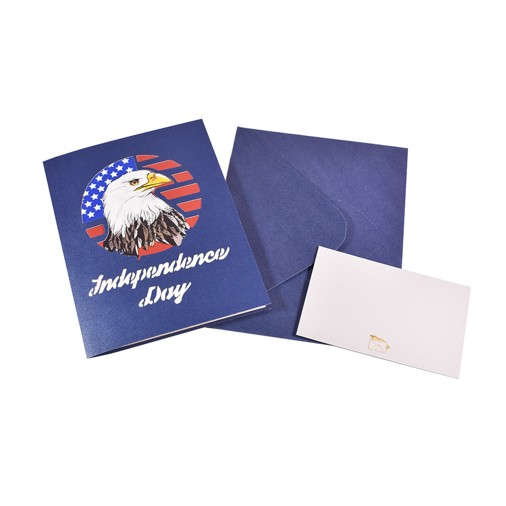 1pc 3d Pop Up Greeting Card For Independence Day Happy Fathers Day Handmade  Cards With Blank Note Card And Envelope, Save Money On Temu