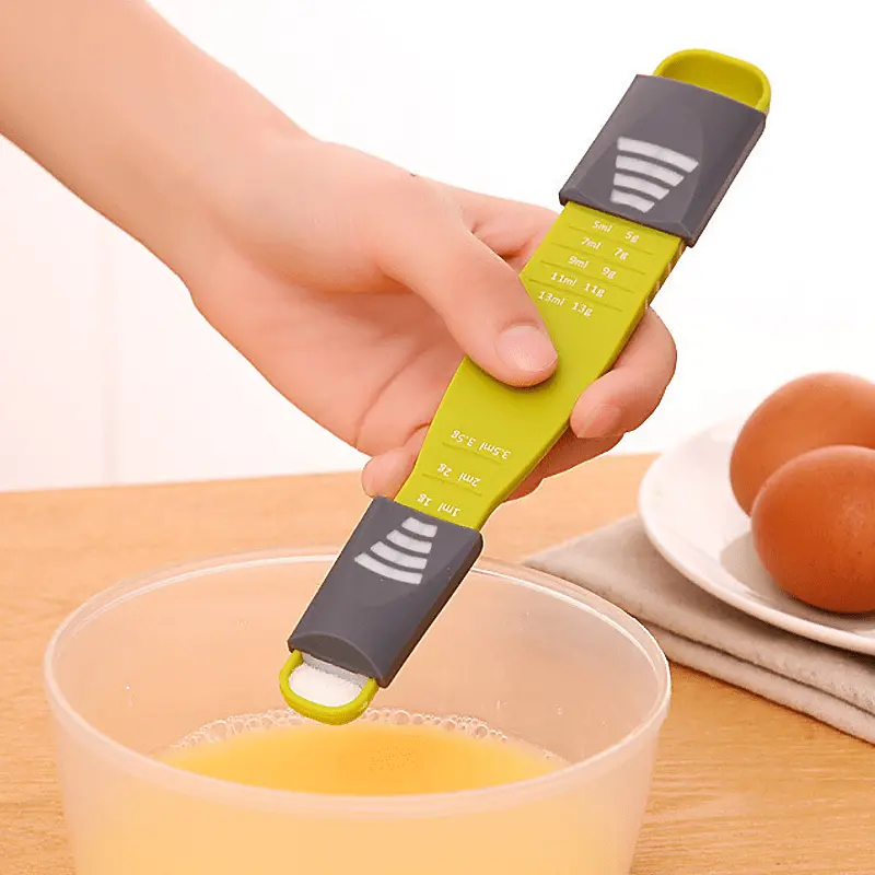 Adjustable Kitchen Scales Measure Cup Double End Eight Stalls Measuring  Spoon For Salt Soup Coffee Tea Powder Kitchen Gadgets U3 - Temu