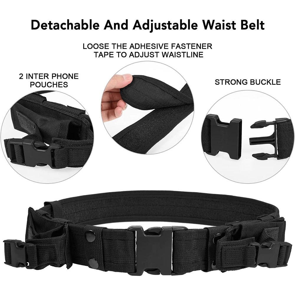 MARMOT Tactical Vest Detachable Belt & Holster XL