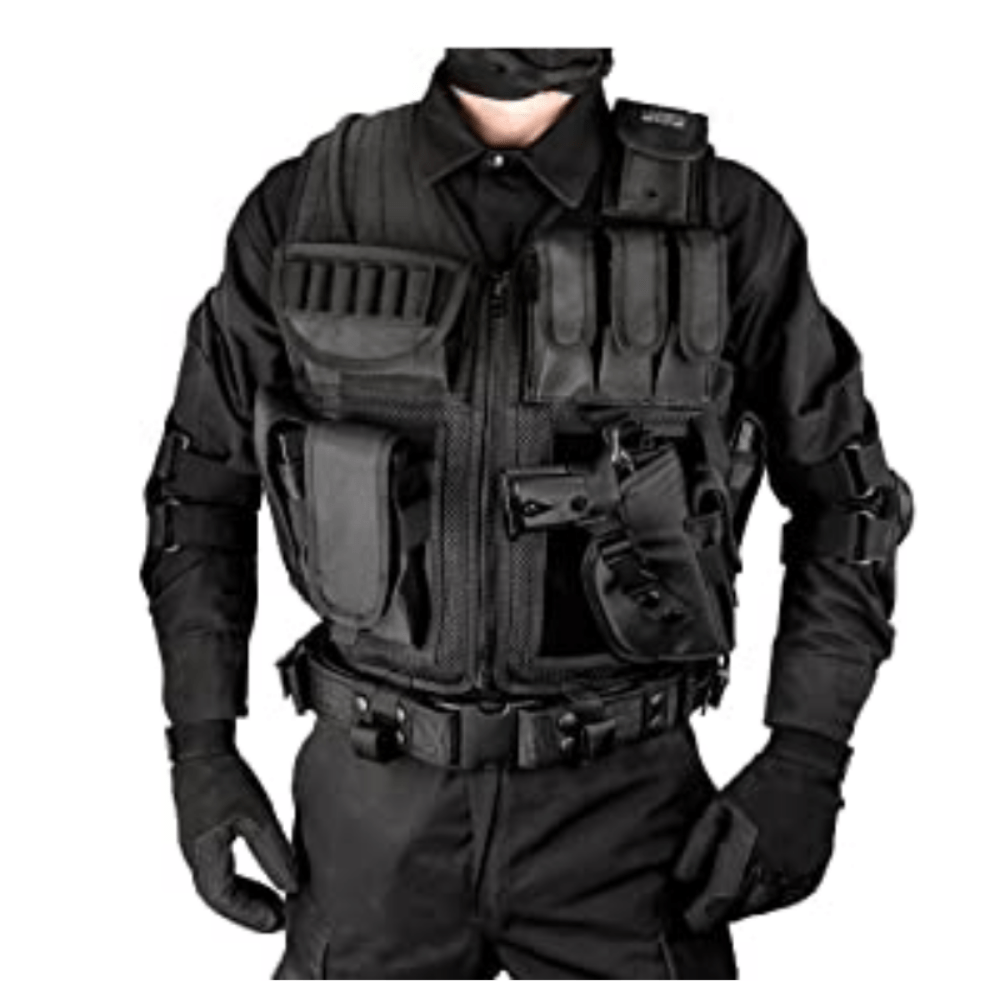 Tactical Vest Durable Mesh Vest with Detachable Belt & Holster for  Subcompact/Compact/Standard Pistol